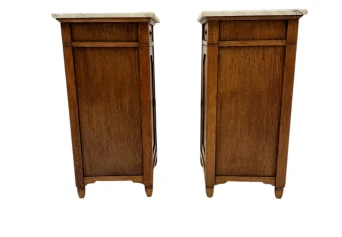 Two Arts & Crafts Art Nouveau Oak Nightstands or Bedside Tables, 1900s